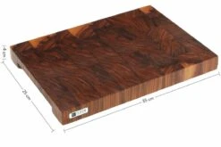 Eden Tabla De Cortar Hecha A Mano, Nogal Americano, 35x25 Cm