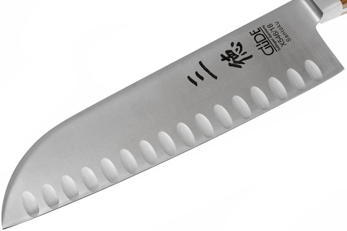 Güde Alpha Olive Santoku Con Borde Granton, X546/18 4 Güde Alpha Olive Santoku Con Borde Granton, X546/18 - Imagen 2