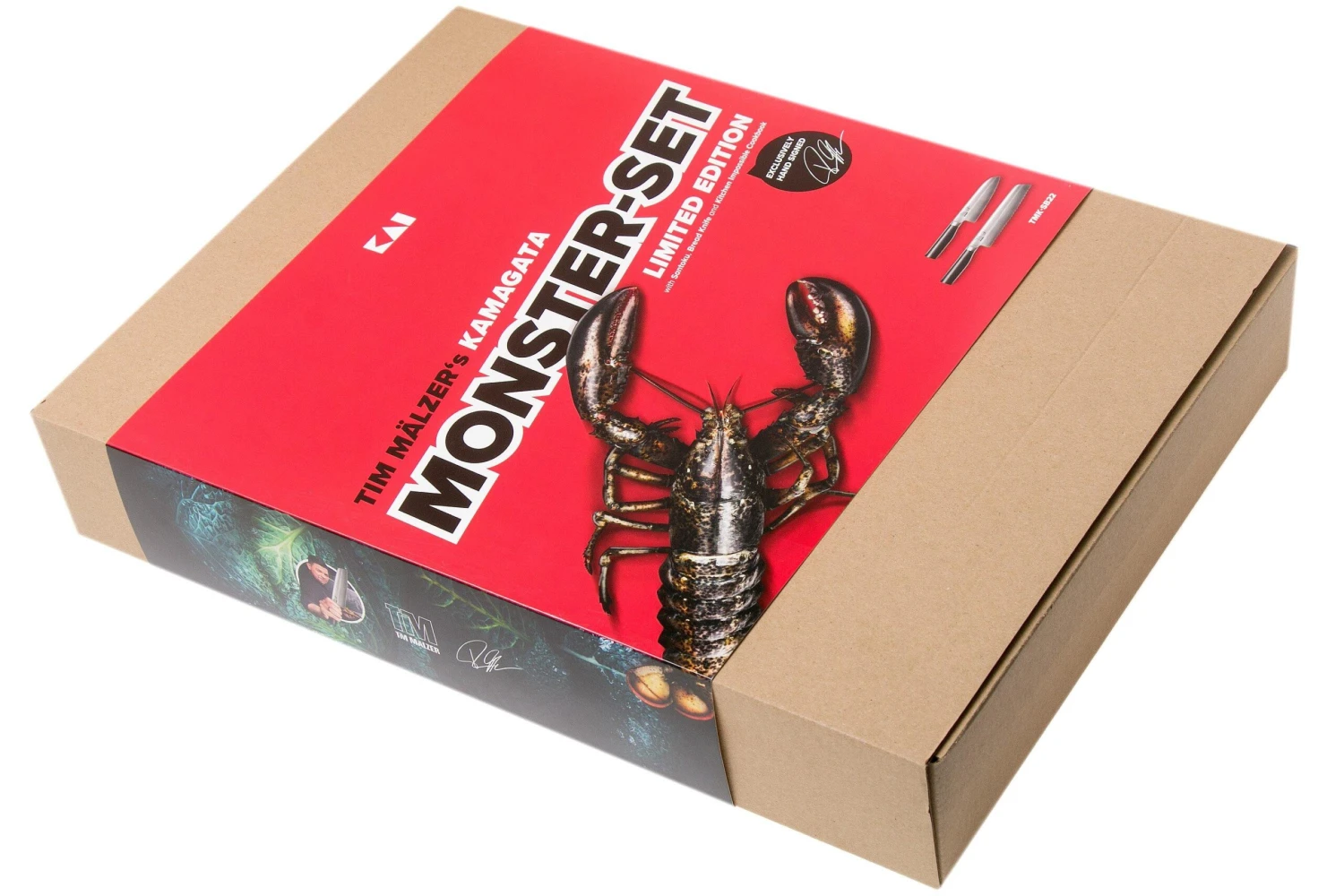 Kai Tim Malzer Kamagata Monster Set TMK-SB22, Juego De Cuchillos De 2 Piezas Santoku Y Cuchillo De Pan + Libro De Cocina 9 Kai Tim Malzer Kamagata Monster Set TMK-SB22, Juego De Cuchillos De 2 Piezas Santoku Y Cuchillo De Pan + Libro De Cocina - Imagen 7