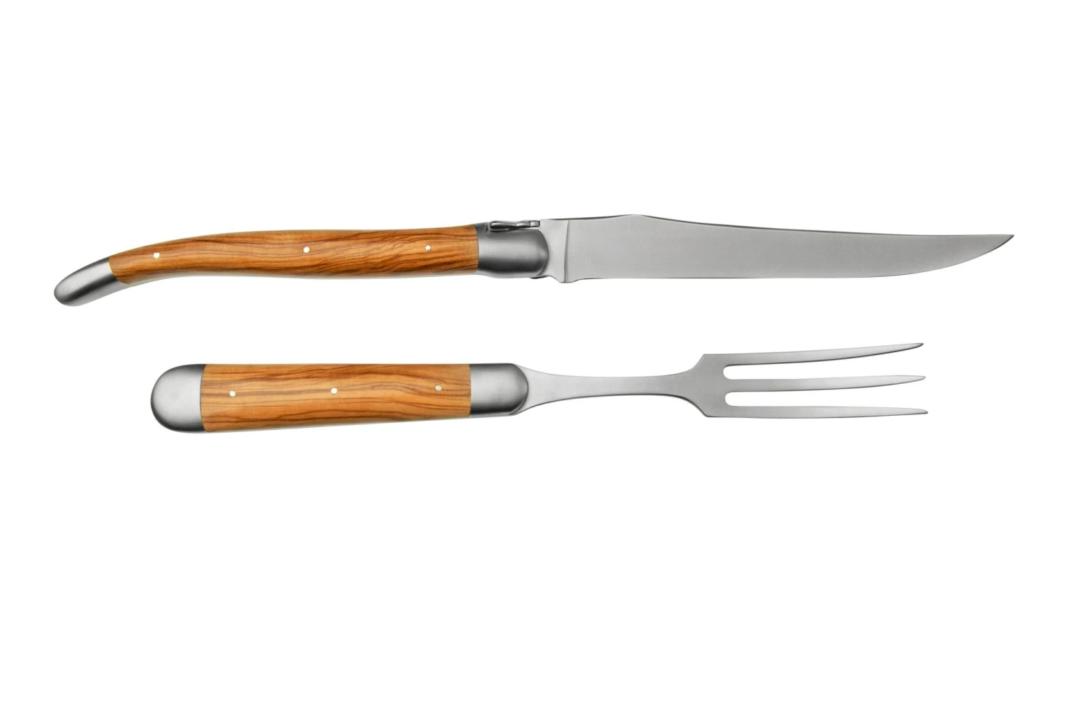 Forge De Laguiole Carving Set Olivewood, 1217INOLF17, Juego De Trinchar De Madera De Olivo 4 Forge De Laguiole Carving Set Olivewood, 1217INOLF17, Juego De Trinchar De Madera De Olivo - Imagen 2