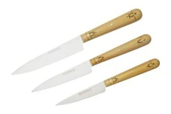 Nontron Traditional Set Of 3 Kitchen Knives, T3OFRBU Juego De Cuchillos De 3 Piezas -Bob Kramer Tienda NNT3OFRBU 02 nontron
