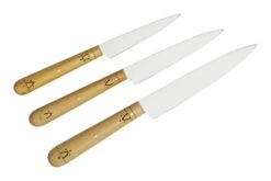Nontron Traditional Set Of 3 Kitchen Knives, T3OFRBU Juego De Cuchillos De 3 Piezas -Bob Kramer Tienda NNT3OFRBU 03 nontron