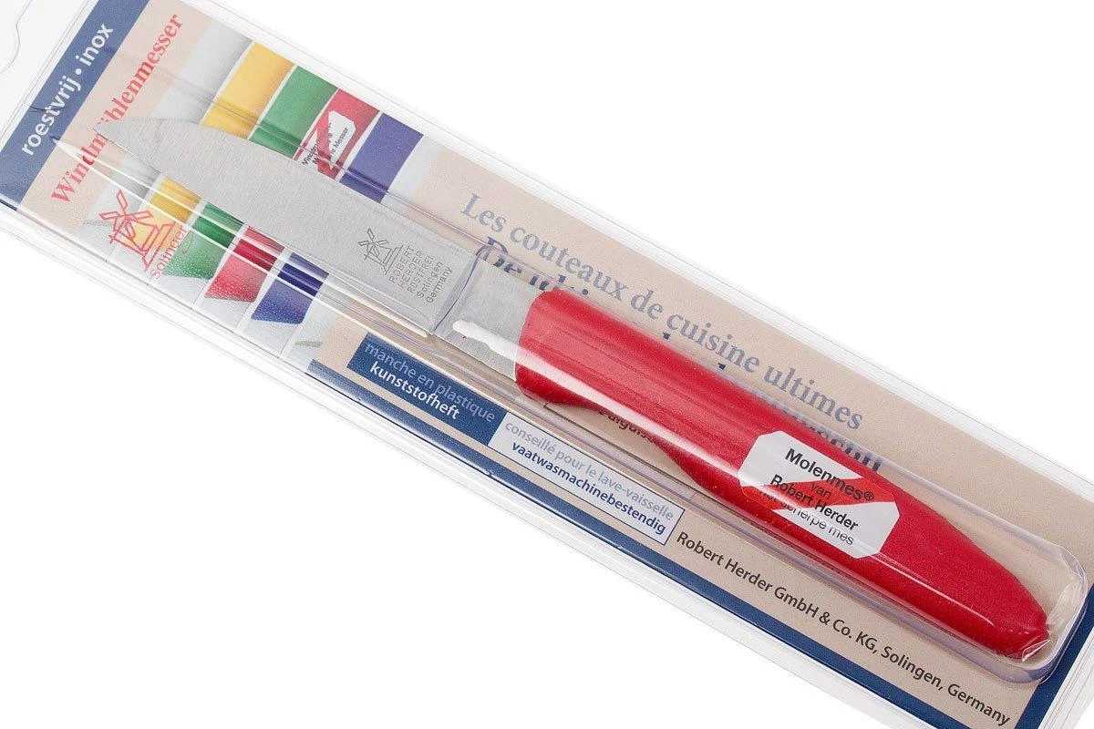 Robert Herder Straight Classic Cuchillo De Pelar, Rojo, 8,5 Cm 9 Robert Herder Straight Classic Cuchillo De Pelar, Rojo, 8,5 Cm - Imagen 7