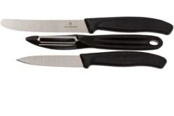 Victorinox SwissClassic Cuchillo De Verduras Negro, Set De 3, 6.7113.31