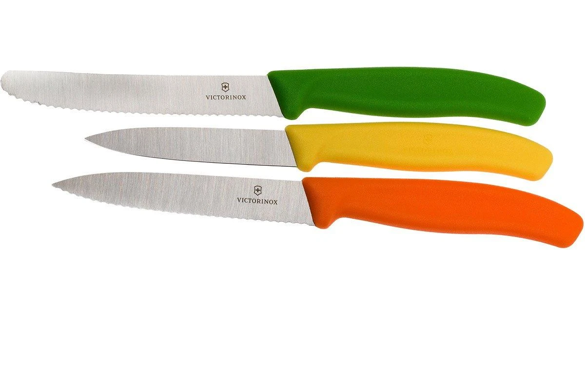 Victorinox SwissClassic Cuchillo De Verduras Negro, Set De 3, 6.7116.31G 3 Victorinox SwissClassic Cuchillo De Verduras Negro, Set De 3, 6.7116.31G