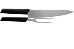 Victorinox Swiss Modern Cuchillo Para Trinchar Y Tenedor Para Carne, Negro -Bob Kramer Tienda VT6 9093 21G 02 victorinox