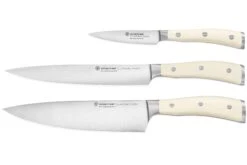 Wüsthof Classic Ikon Blanco Juego De Cuchillo 3-uds -Bob Kramer Tienda WU1120460301 01 wusthof stockfoto