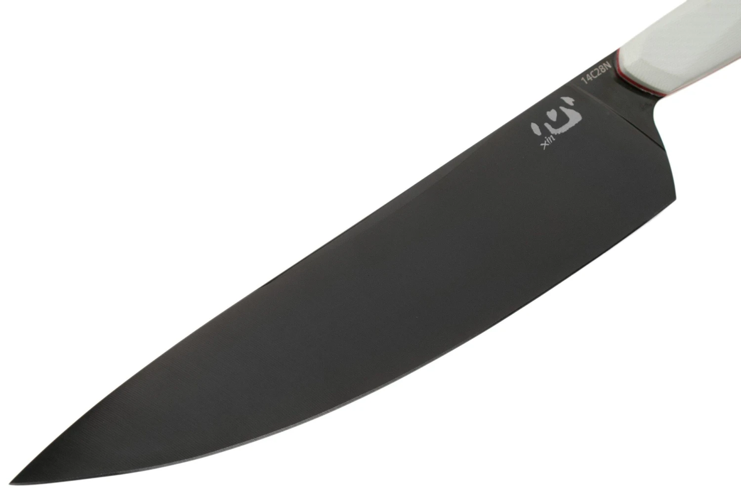 Xin Cutlery XinCore XC125 White G10, Red Liners, Black TiN Coating, Cuchillo De Chef 21.5 Cm 5 Xin Cutlery XinCore XC125 White G10, Red Liners, Black TiN Coating, Cuchillo De Chef 21.5 Cm - Imagen 3