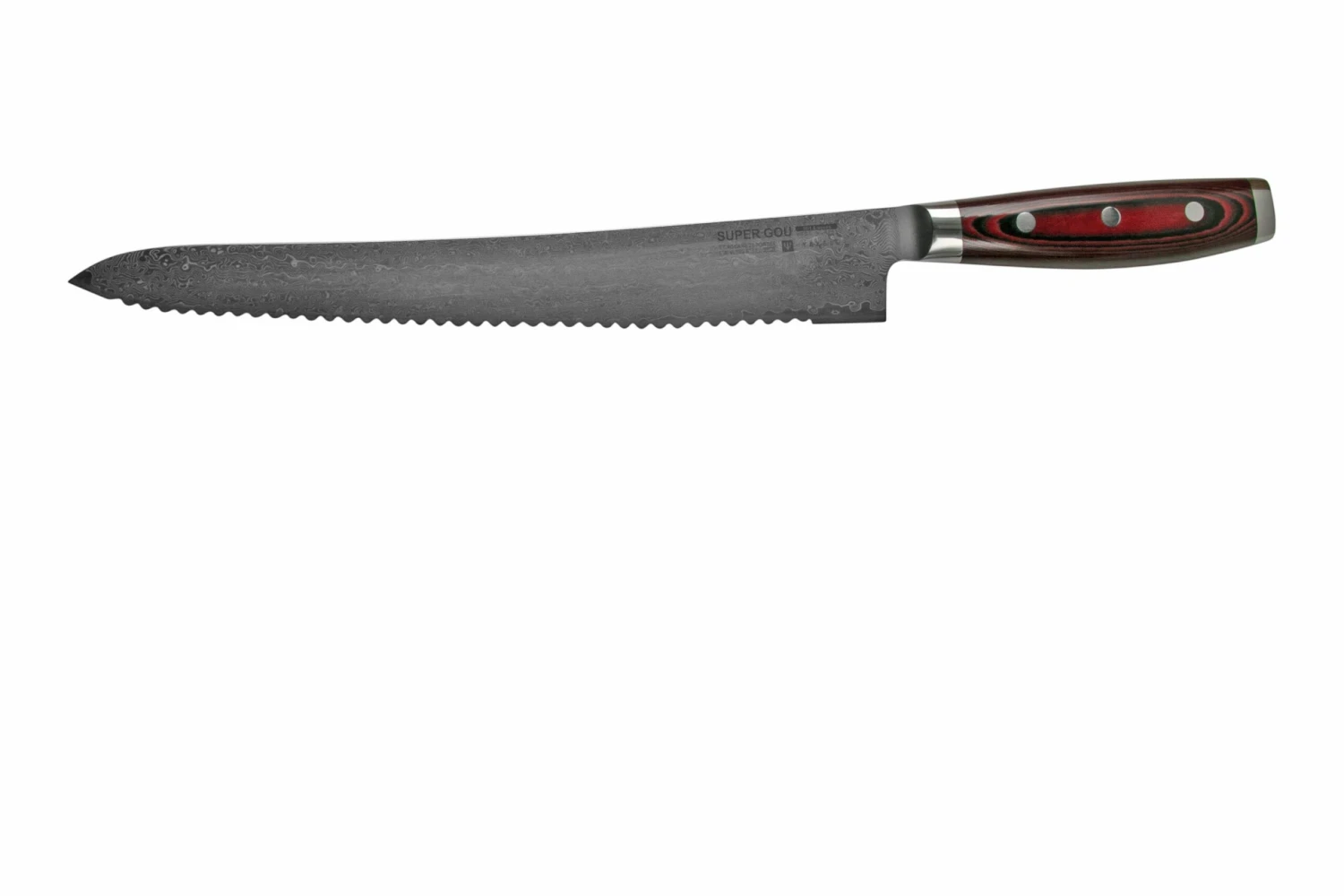 Yaxell Super Gou 37138 Cuchillo De Pan Acero De Damasco De 161 Capas, 27 Cm 3 Yaxell Super Gou 37138 Cuchillo De Pan Acero De Damasco De 161 Capas, 27 Cm